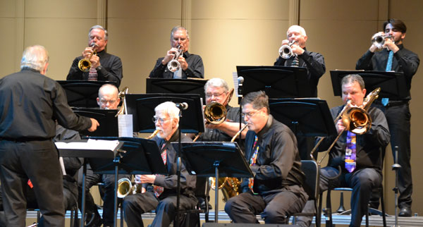 COM Jazz Ensemble horns section directed by Sparky Koerner