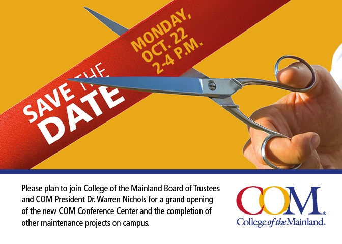 COM Conference Center Set to Open Oct. 22
