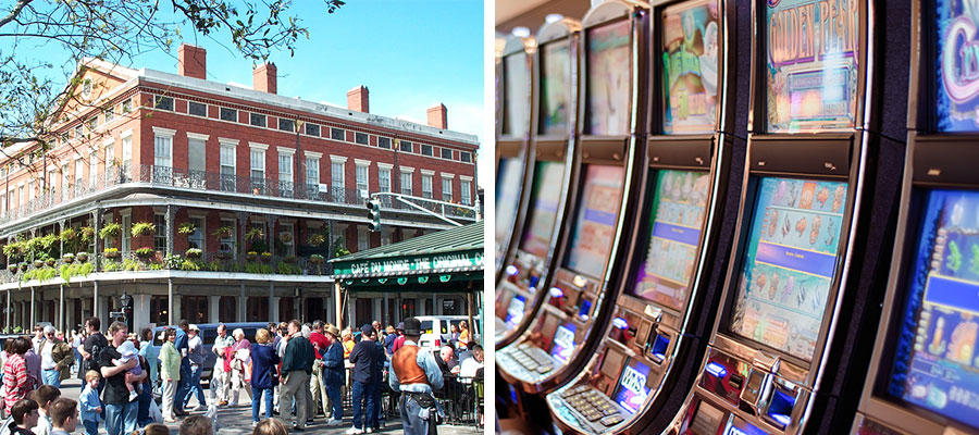 New Orleans Cafe Du Monde and slot machines