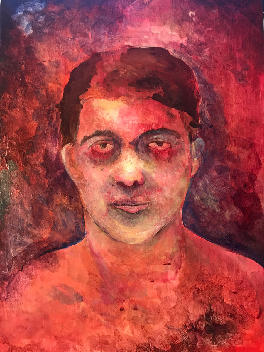 Colorful self portrait of Cooper Walker