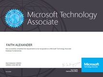 Microsoft Technology Associate certificate