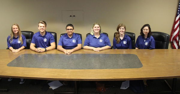 College of the Mainland Student Government Association Officers. From left, McKenna Henderson, Jakob Lucas, Samuel Parada, Susanne Urban, Lauren Mims and Cameryn Tam.
