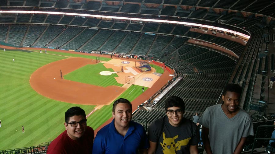 Students at Astros Career Day