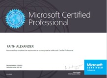 Microsoft Certified Professional certificate