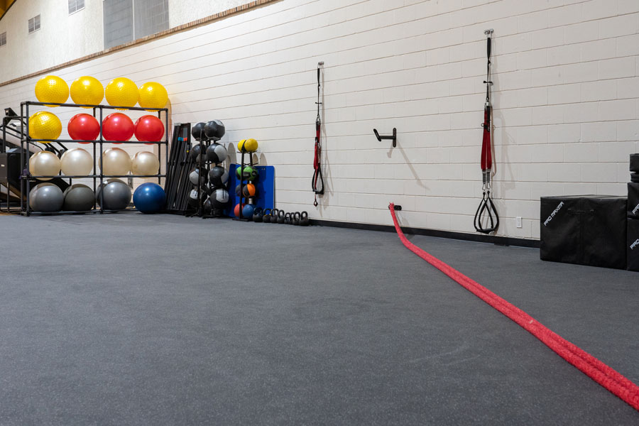 Agility area battle ropes